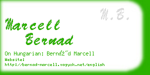 marcell bernad business card